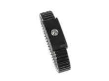 VERMASON 229615, Антистатический браслет металлический (черный, кнопка 4 мм)
