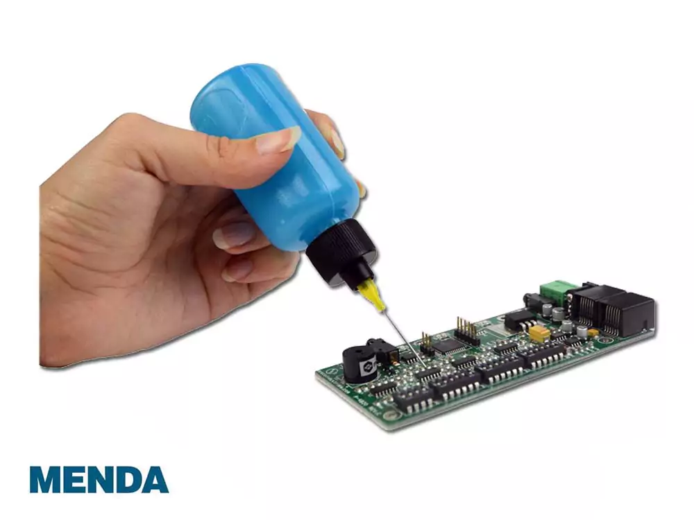 MENDA 35564, Антистатическая емкость с дозатором для флюса (20 GA, синий, 60 мл)