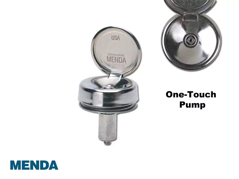 MENDA 35283, Антистатическая емкость с дозатором One-Touch Pump (синий, 180 мл)