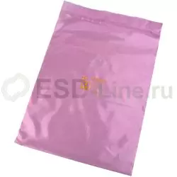 Пакеты антистатические, розовые c ZIP защелкой (100 шт/упак.), DescoEurope (DESCO)