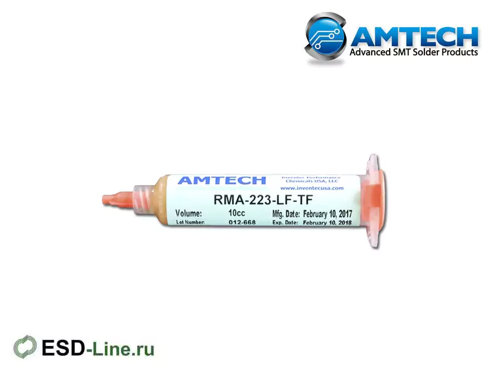 AMTECH RMA-223-LF-TF, Флюс-гель канифольный, слабой активности
