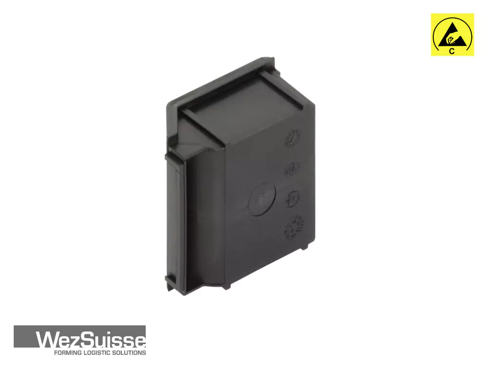 WEZ CB-6D-MC, Лоток (ячейка) антистатический, серия Classicbox Black, с раздел. (95x100x50 мм)