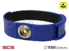 SCS 4620-10, Антистатический браслет термопластичный (синий, кнопка 10мм)