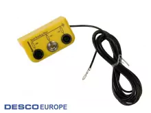 DescoEurope 231296, Соединительная колодка (желтая, 1Х10мм кнопка, 2Х4 мм гнездо, 1МОм)