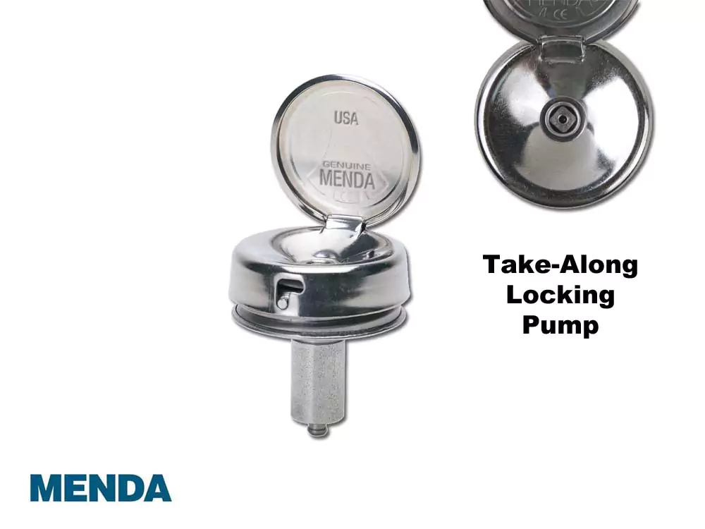 MENDA 35703, Емкость с дозатором Take-Along Locking Pump (белый, 180мл)