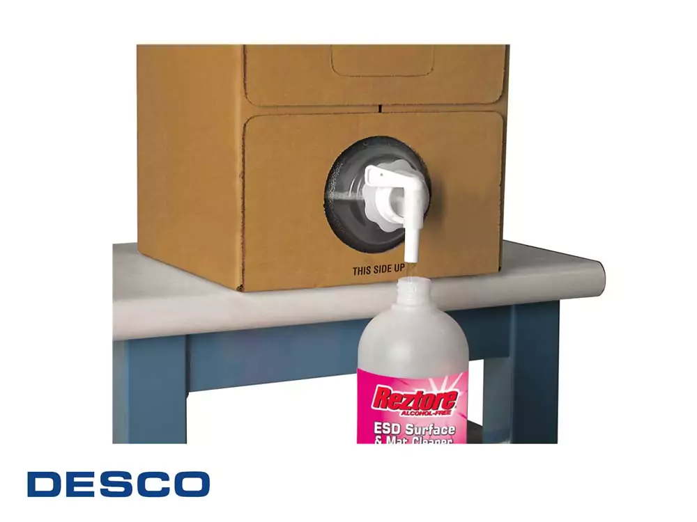 DESCO 10448, Очиститель Reztore® антистатических ковриков и поверхностей (коробка, 10 л)