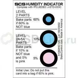 SCS 51060HIC125, Индикаторы влажности (3 знач., 125шт./упак.), SCS (DESCO)