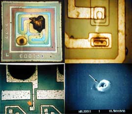 Фото примеров поврежденных микросхем и компонентов от воздействия ЭСР