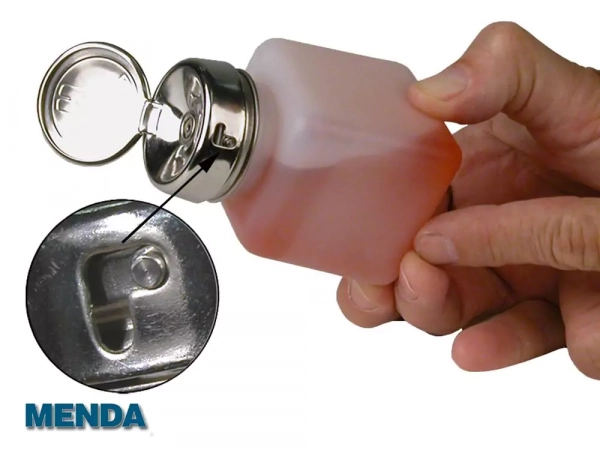 MENDA 35287, Антистатическая емкость с дозатором Take-Along Locking Pump (син., 180мл)