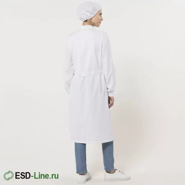 EZ-W130.11, Антистатический халат женский, белый