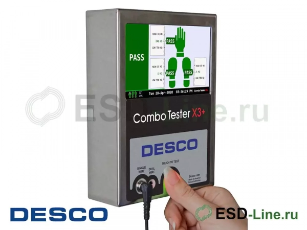 DESCO 19265, Тестер-стенд Combo Tester X3 Plus проверки браслетов и обуви