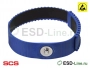 SCS 4620, Антистатический браслет термопластичный (синий, кнопка 4мм)