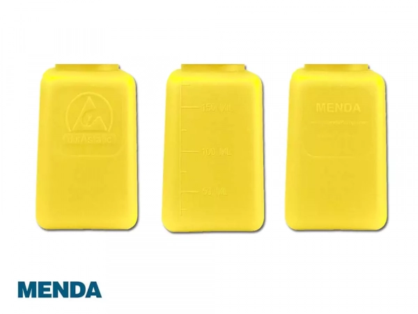 MENDA 35268, Антистатическая емкость с дозатором Pure-Take Locking Pump (жел., 180мл)