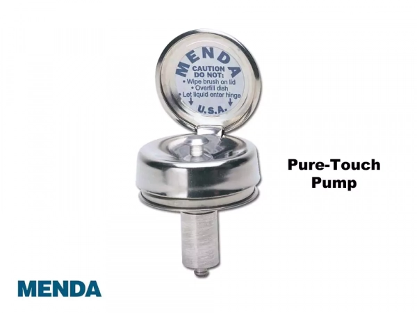 MENDA 35267, Антистатическая емкость с дозатором Pure-Touch Pump (желтый, 180 мл)