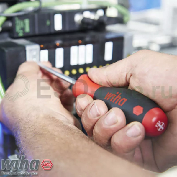 WIHA 21249, Набор отверток SoftFinish SL/PZ (6 шт.), шестигр. жало, серия 308ZK6